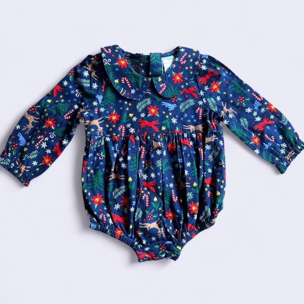 HA Festive Blue Baby Romper